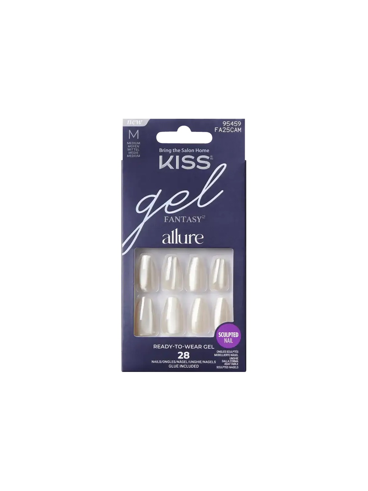 KISS Unghie in gel Gel Fantasy Allure MoonBeam 28 pezzi donna
