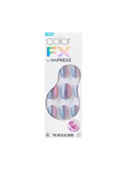 KISS Unghie autoadesive imPRESS Color FX Fly Up 30 pezzi donna
