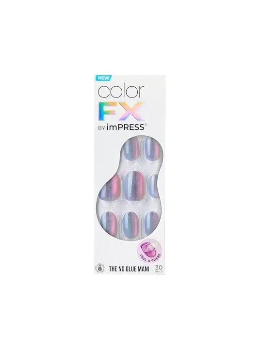 KISS Unghie autoadesive imPRESS Color FX Fly Up 30 pezzi donna