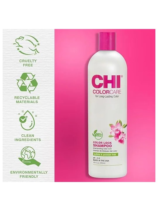 CHI ColorCare Color Lock Shampoo 739ml Chi www.essenzetotalstyle.com 