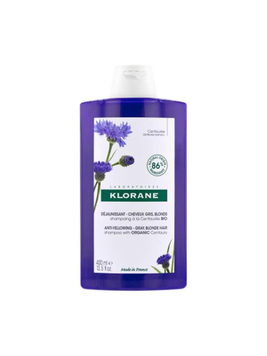 Klorane A LA CENTAUREA BIO shampoo antigiallo per capelli grigi e biondi 400ml unisex