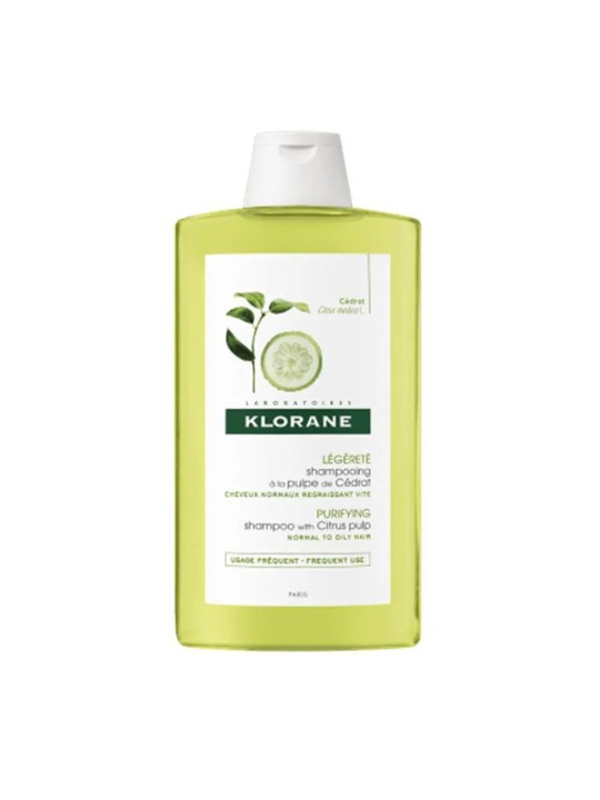 Shampoo Purificante Klorane Con Polpa di Agrumi 400ml per Capelli Normali e Grassi