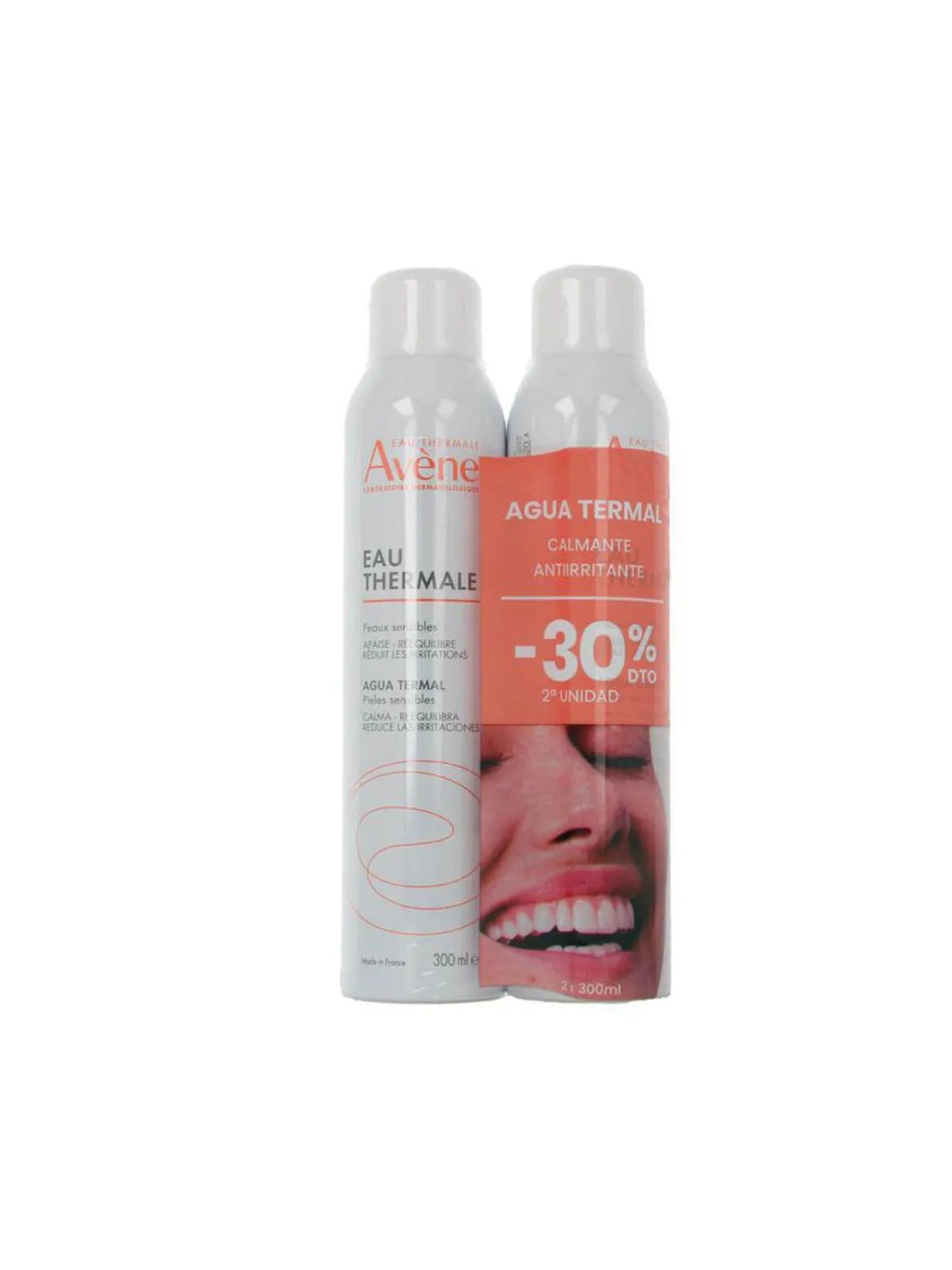 Avene EAU THERMALE Calming Anti-irritant Spray Duo 2 x 300ml Unisex