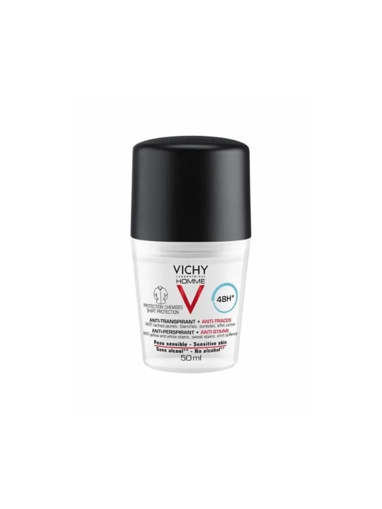 Vichy Homme 48H Anti-Transpirant Deo Roll-On uomo 50ml Anti-Traces