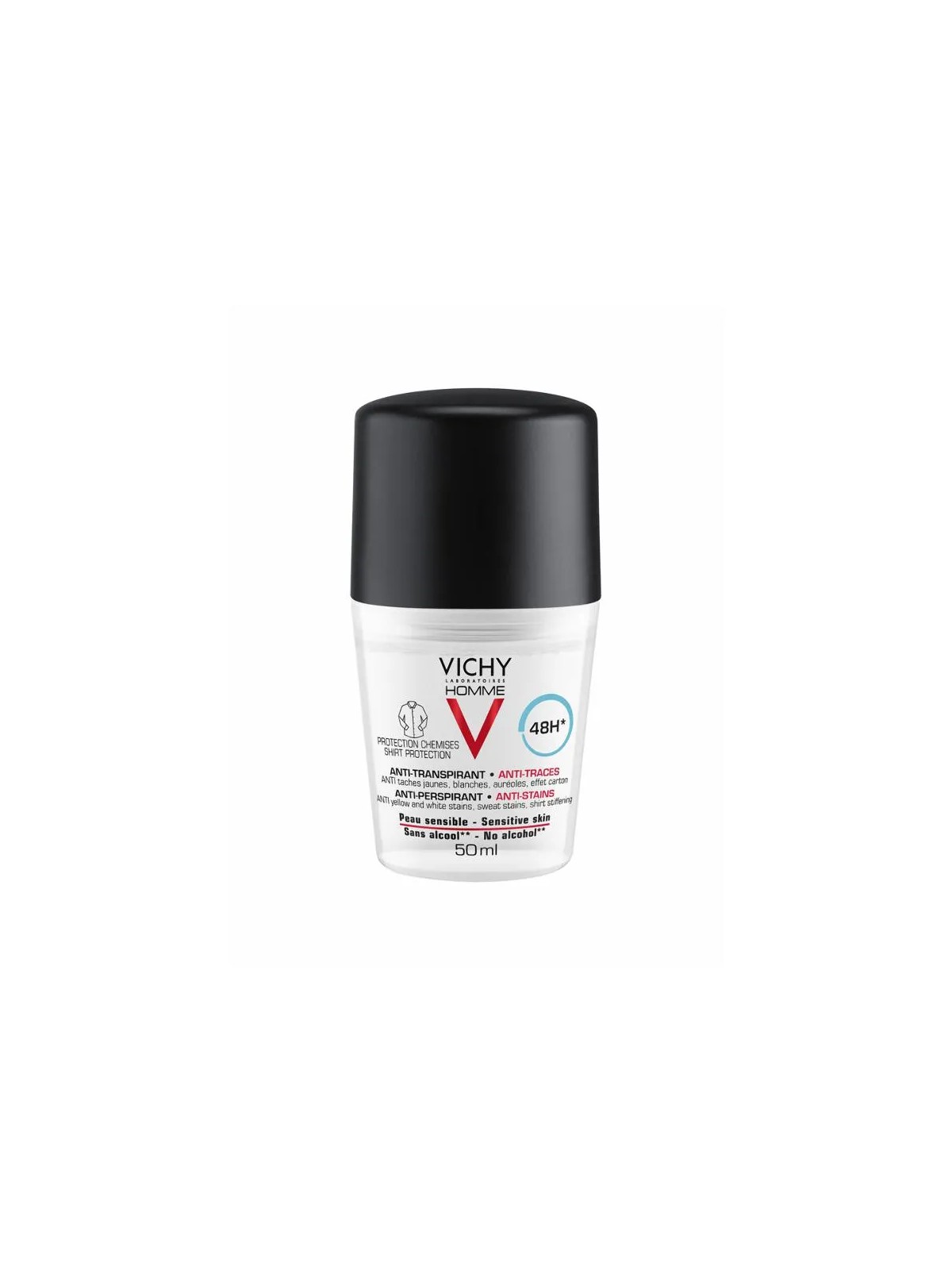 Vichy Homme 48H Anti-Transpirant Deo Roll-On uomo 50ml Anti-Traces