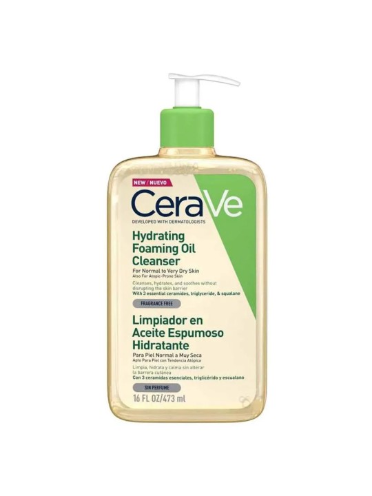 CeraVe Hydrating Foaming Oil Cleanser unisex 473ml For Normal To Very Dry Skin-Fragrance Free
