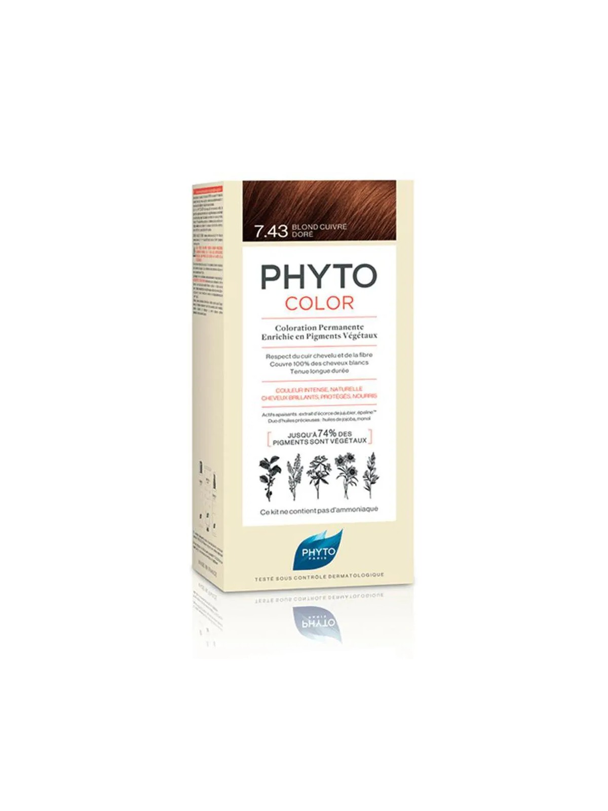 Phyto PHYTOCOLOR 7.43 Biondo Dorato Ramato 112ml
