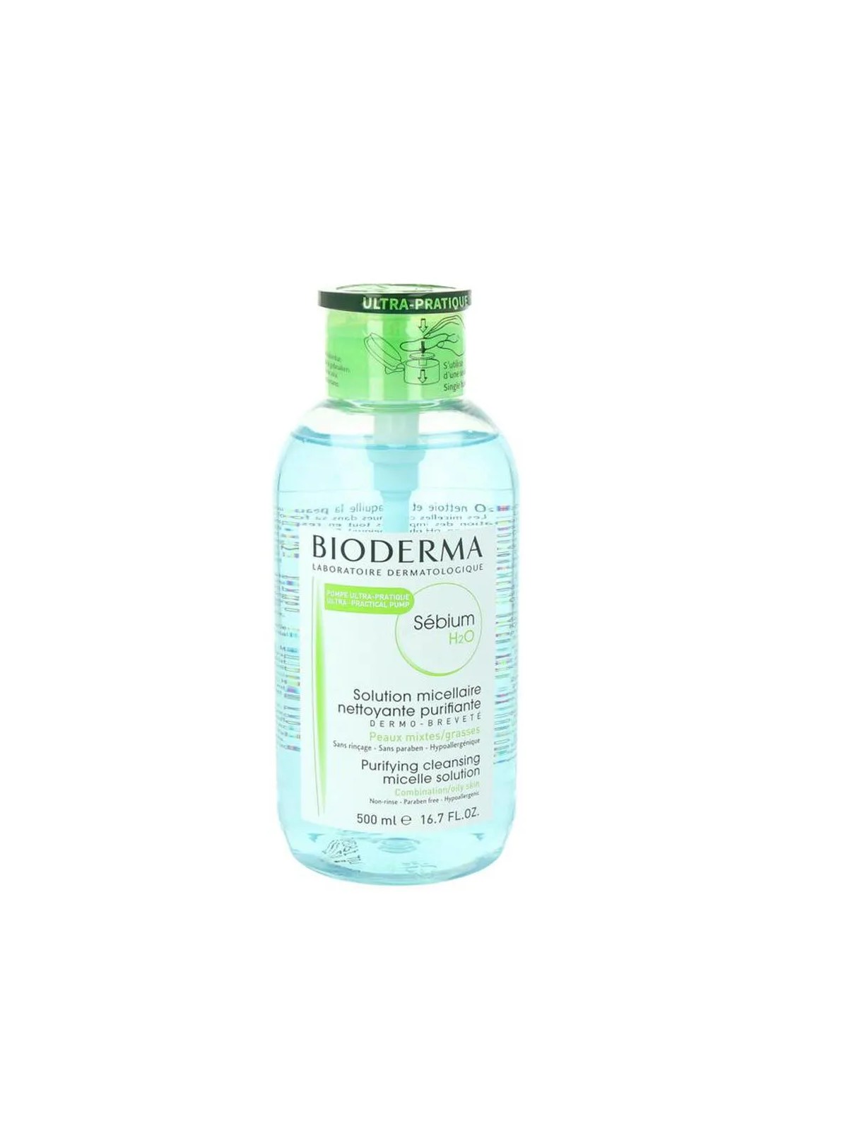Bioderma SBIUM H2O PUMP micellar solution for acne 500ml