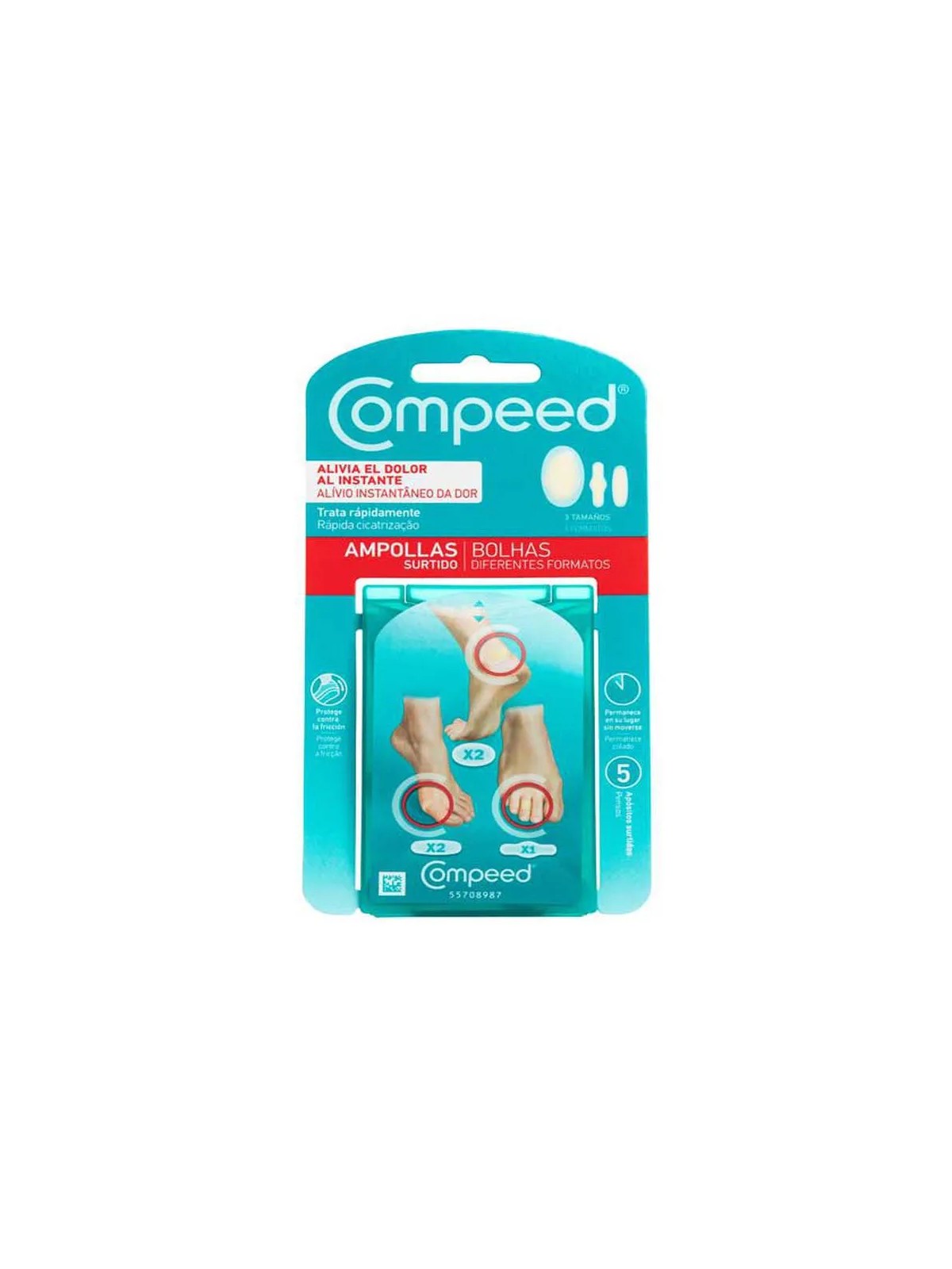 Compeed VESCICHE assortiti 3 misure 5 medicazioni unisex