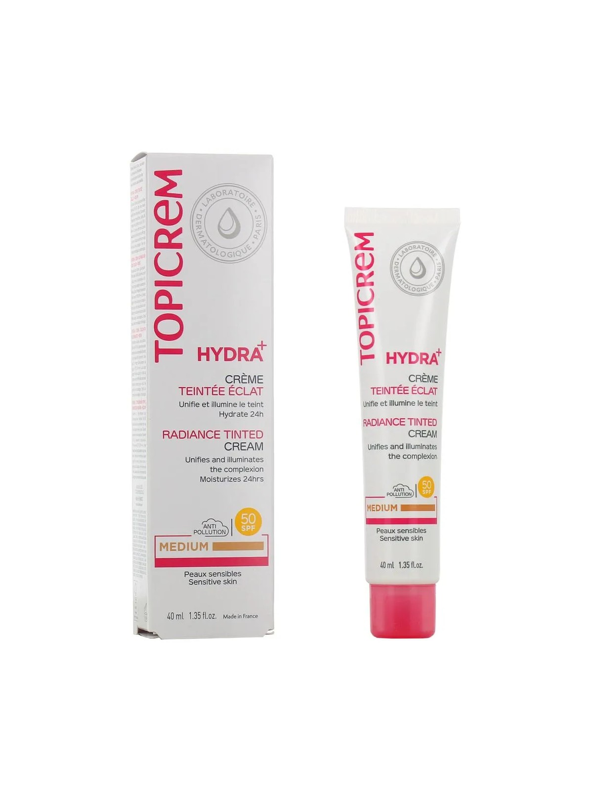 Topicrem Hydra+ Crema Viso Colorata SPF 50 40ml
