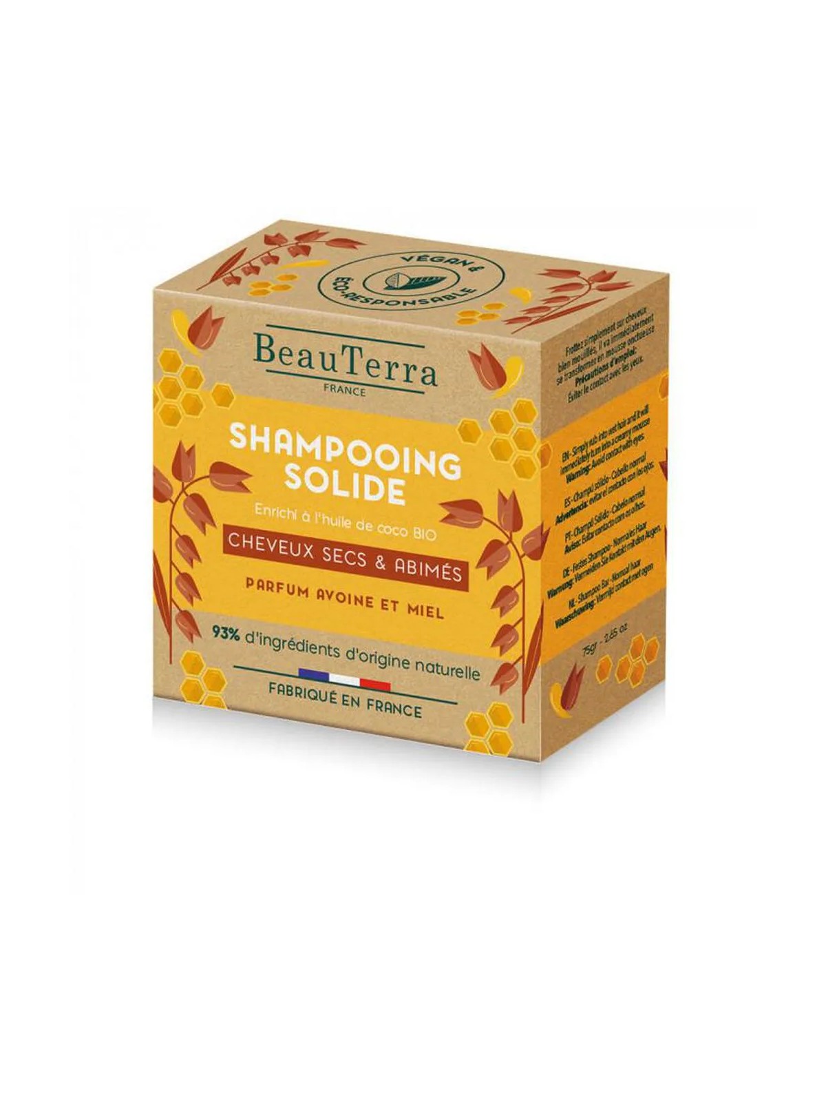 Beauterra SOLIDE Shampoo all'avena e miele 75 gr unisex