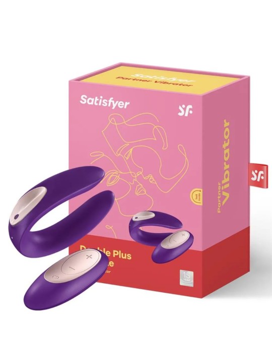 SATISFYER DOUBLE PLUS VIBRATORE REMOTO VIOLA CON TELECOMANDO 1UN
