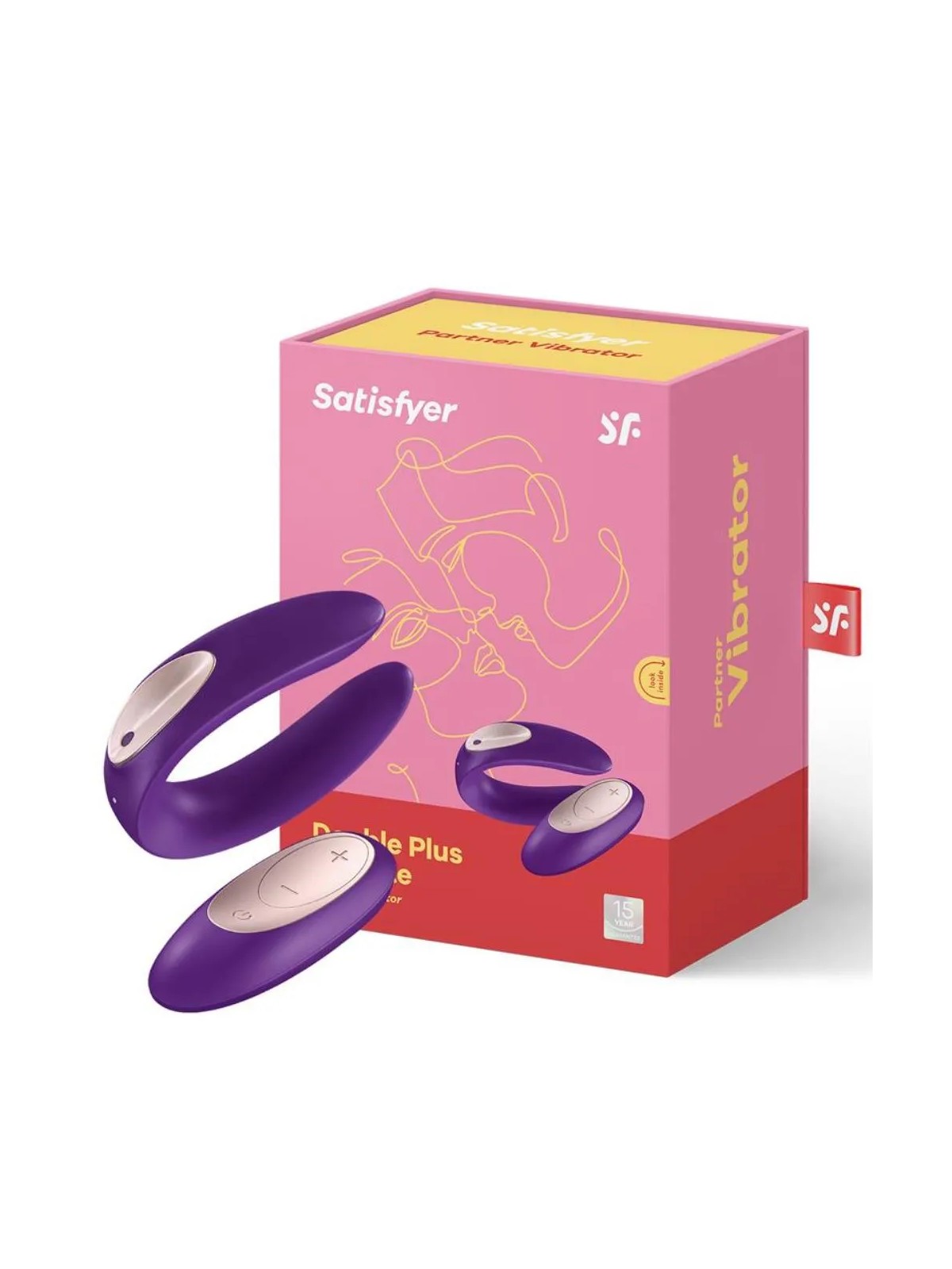 SATISFYER DOUBLE PLUS VIBRATORE REMOTO VIOLA CON TELECOMANDO 1UN