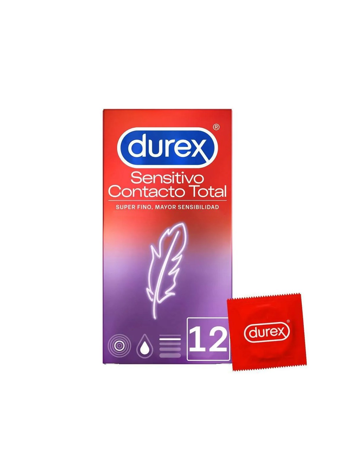 Durex SENSITIVE TOTAL CONTACT preservativi super sottili 12 unit uomo
