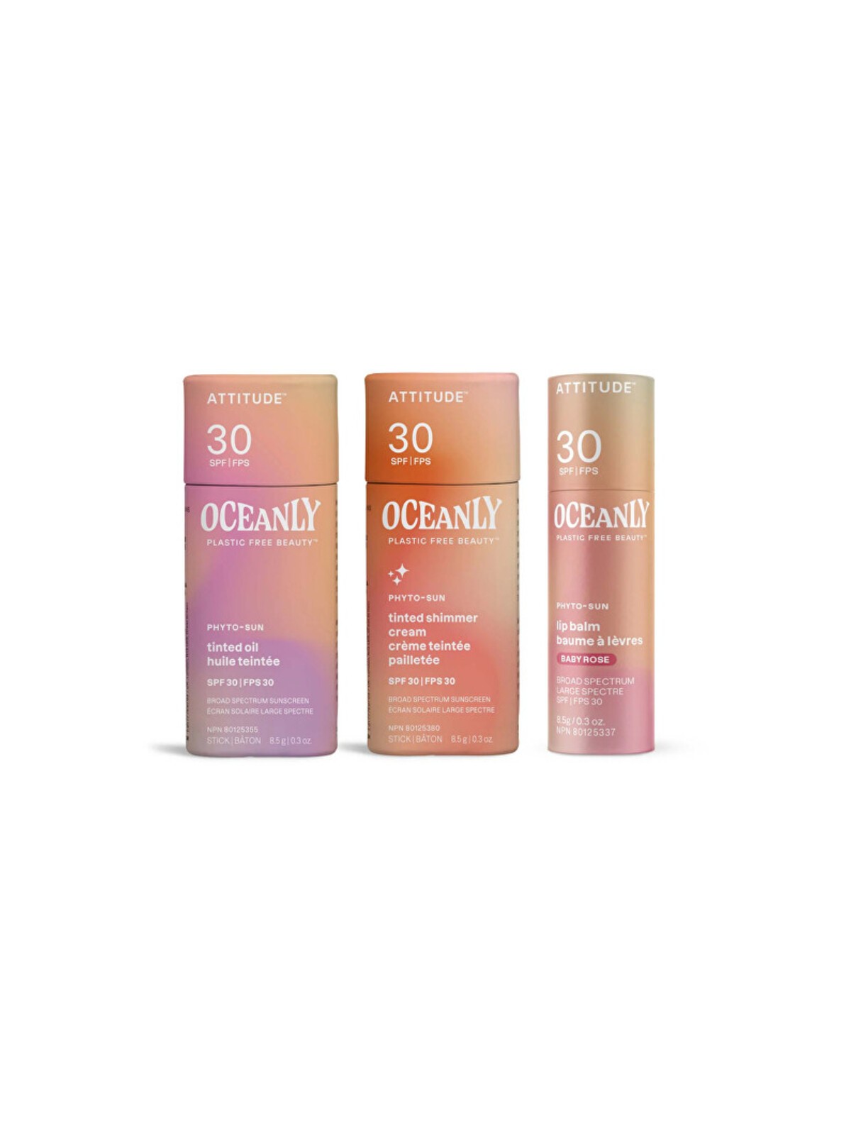 Set di protezione solare Attitude SPF 30 - Set regalo per la cura della pelle e delle labbra Donna