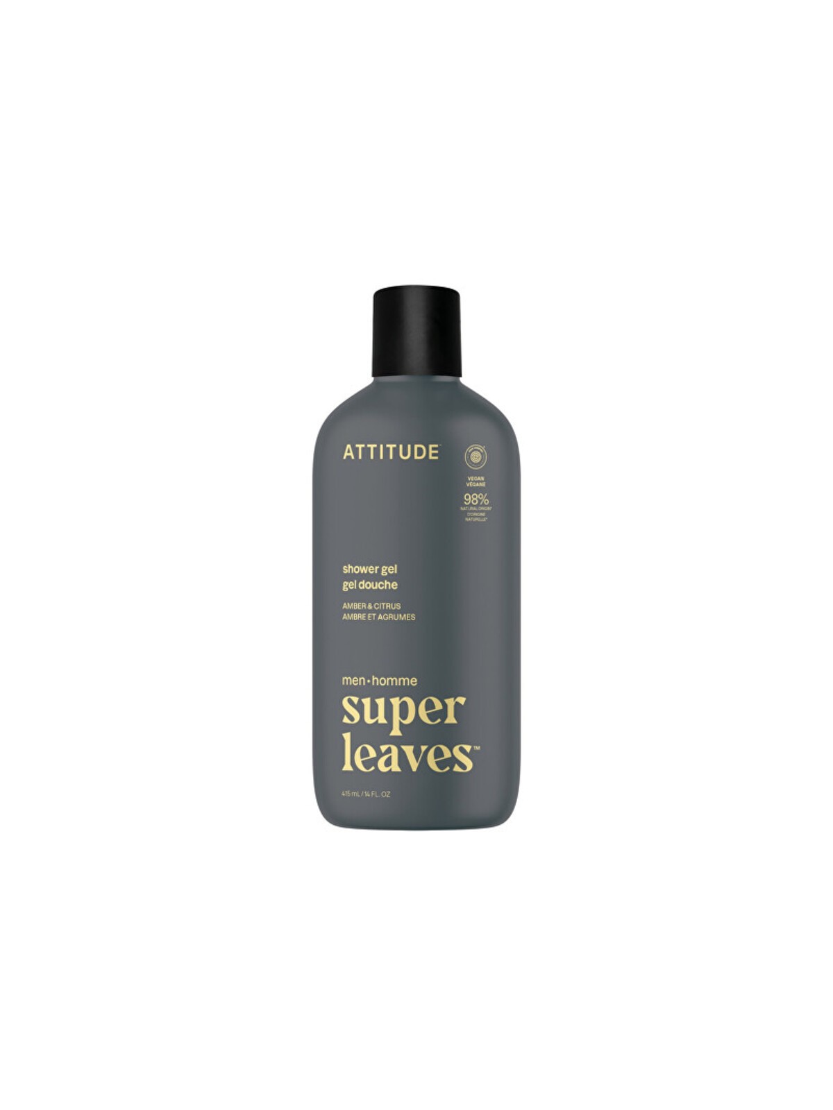 Attitude Super Leaves Amber & Citrus Shower Gel - Gel doccia uomo 415ml uomo
