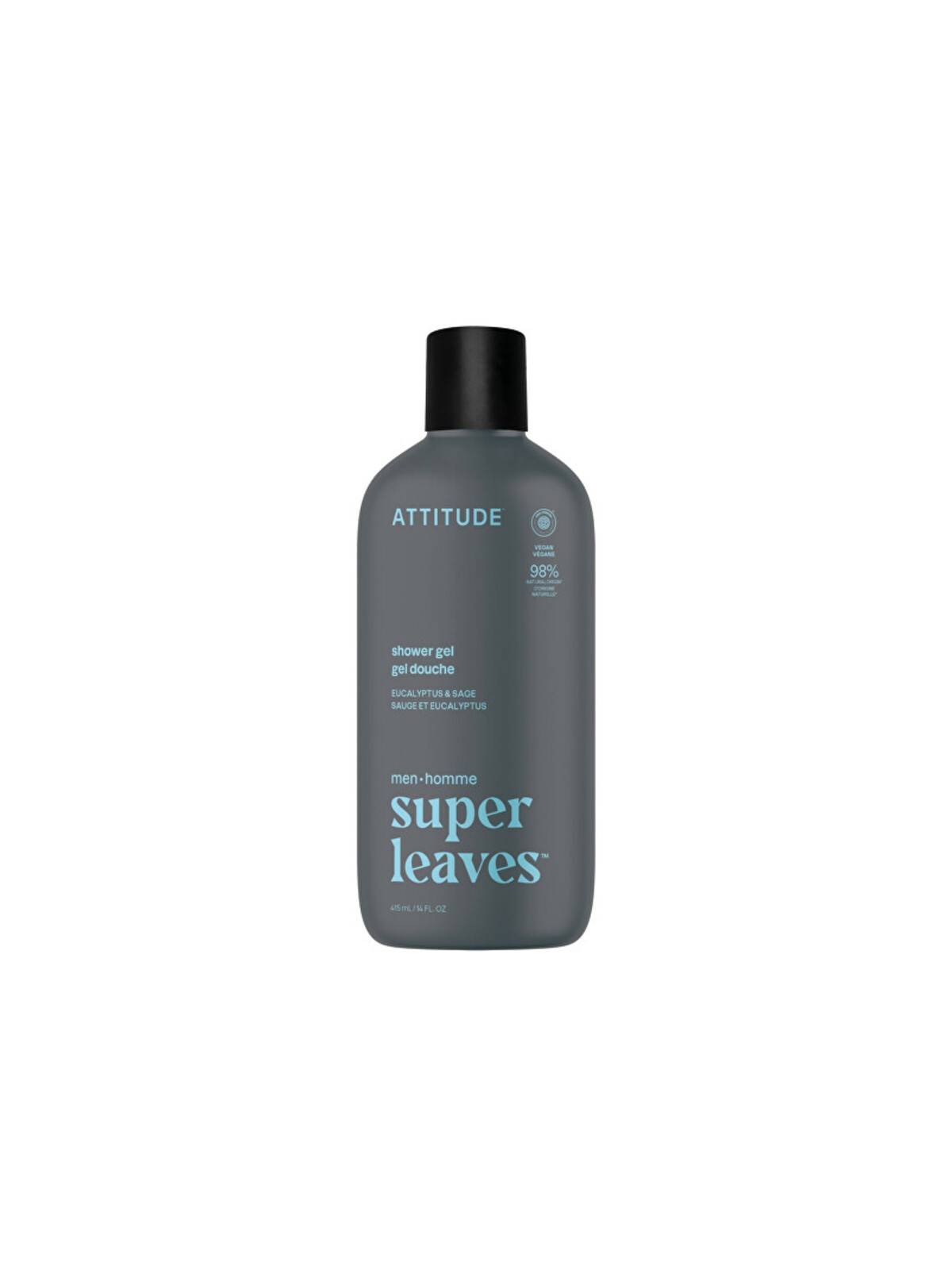 Attitude Super Leaves Eucalyptus & Sage Shower Gel - Gel doccia uomo 415ml uomo
