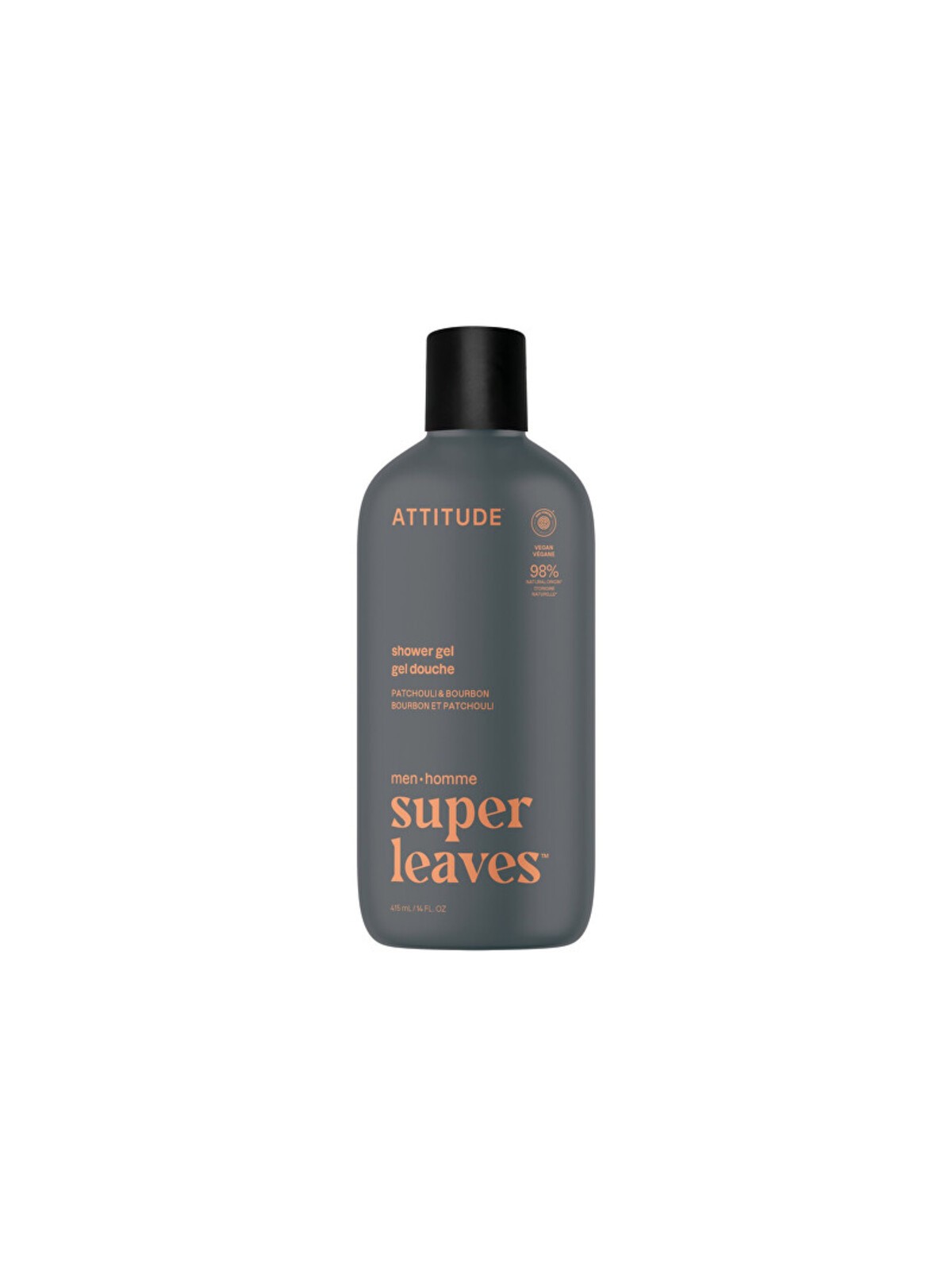 Attitude Super Leaves Patchouli & Bourbon Shower Gel - Gel doccia uomo 415ml uomo