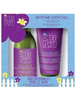 Set regalo Little Green Kids per il bagnetto, con profumazione fruttata, adatto sia a bambini che a bambine.