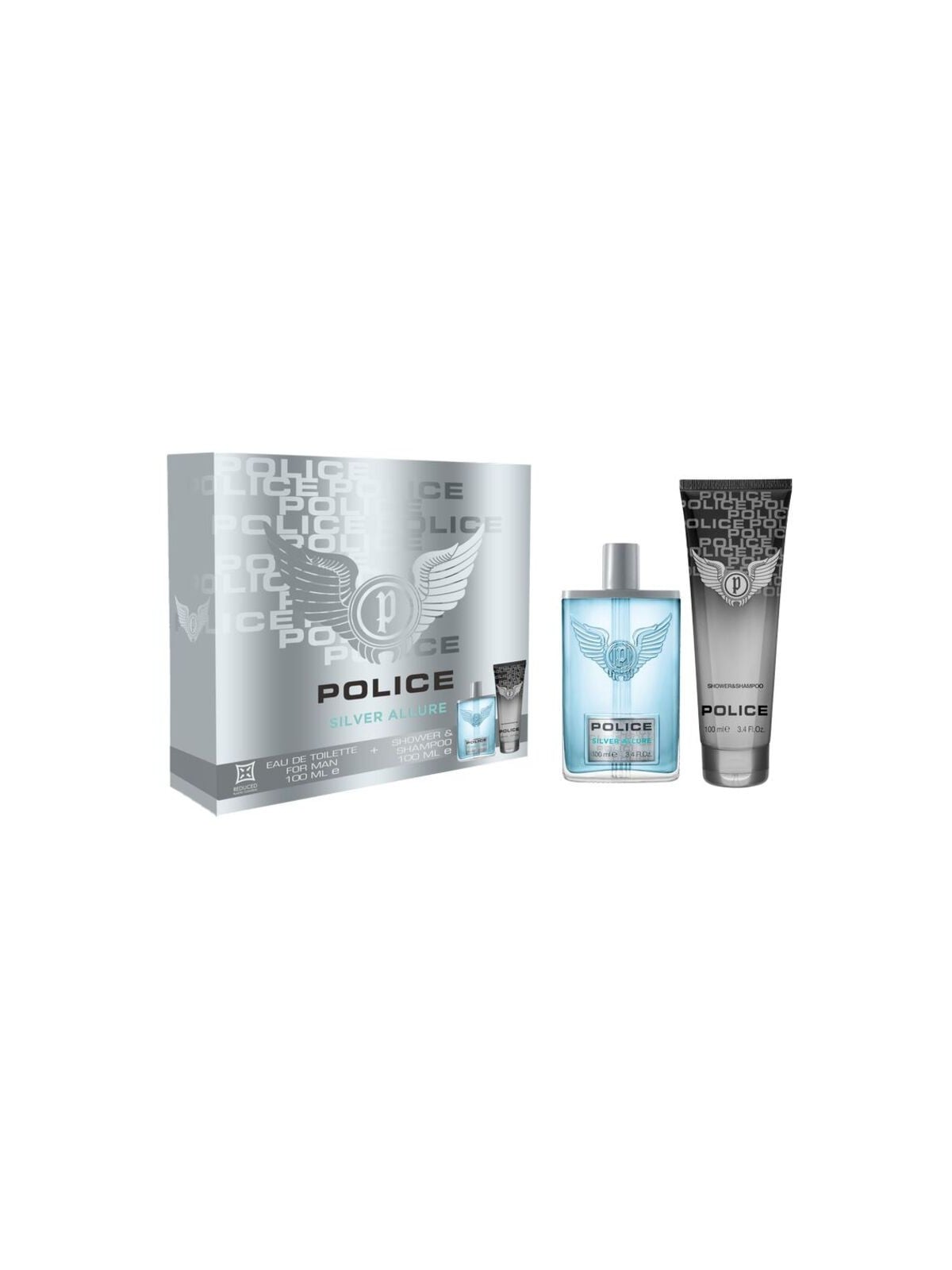 Set regalo Shelf Silver Allure con eau de toilette 100ml e gel doccia 100ml uomo