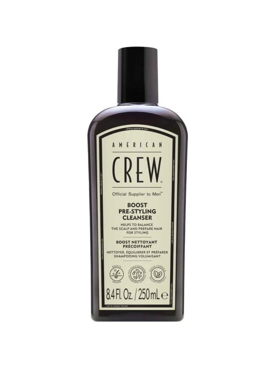 American Crew Boost Pre-Styling Cleanser - Shampoo rinforzante da uomo per capelli fini senza volume 250ml donna