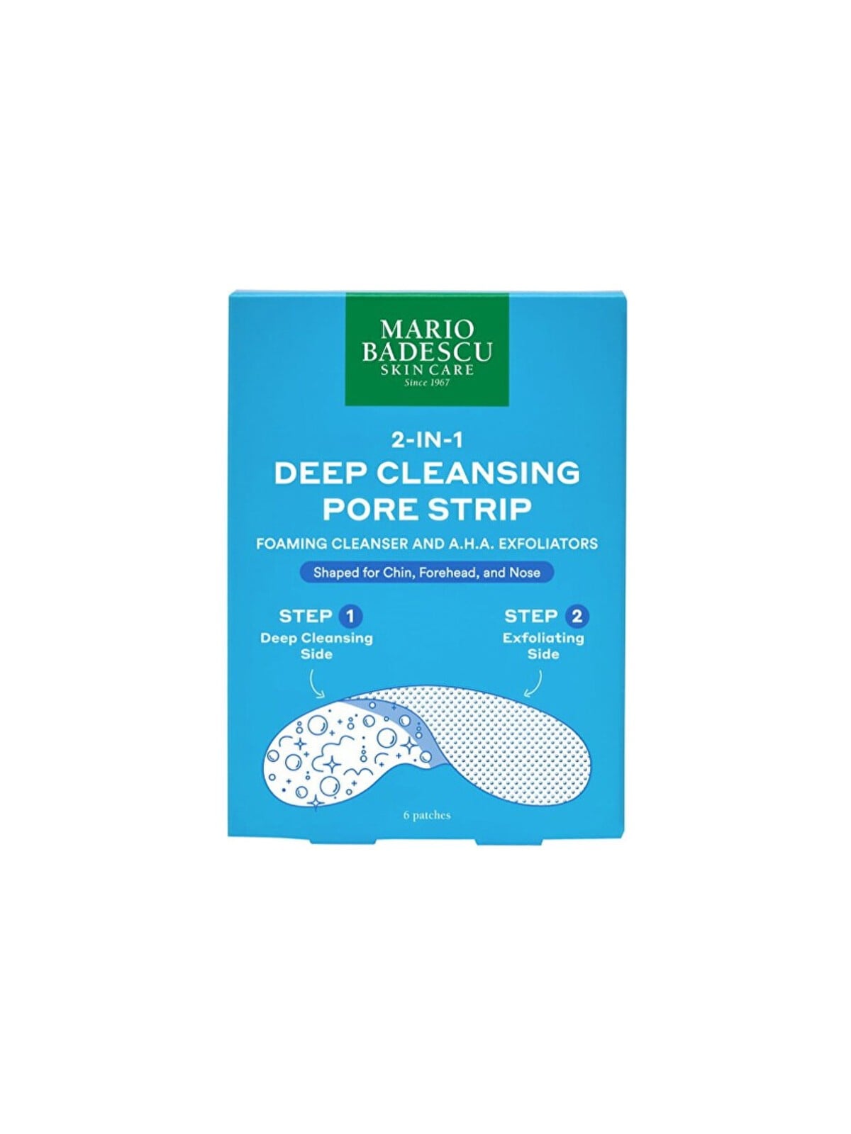 Mario Badescu 2-In-1 Deep Cleansing Pore Strip - 2 in 1 cleansing pska na pry (6 pcs) donna