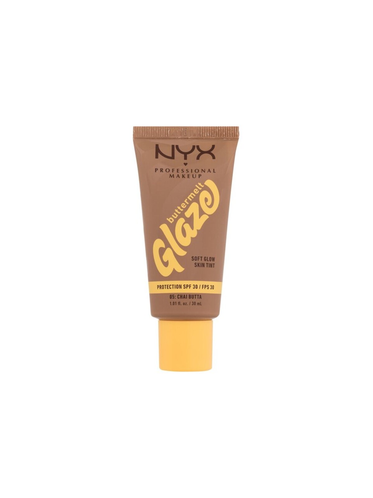 Nyx Buttermelt Glaze Soft Glow Skin Tint SPF30 - Trucco illuminante con protezione UV 30ml donna 05 Chai Butta