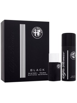 Alfa Romeo Black Gift Set eau de toilette 15ml e Body Spray 150ml uomo