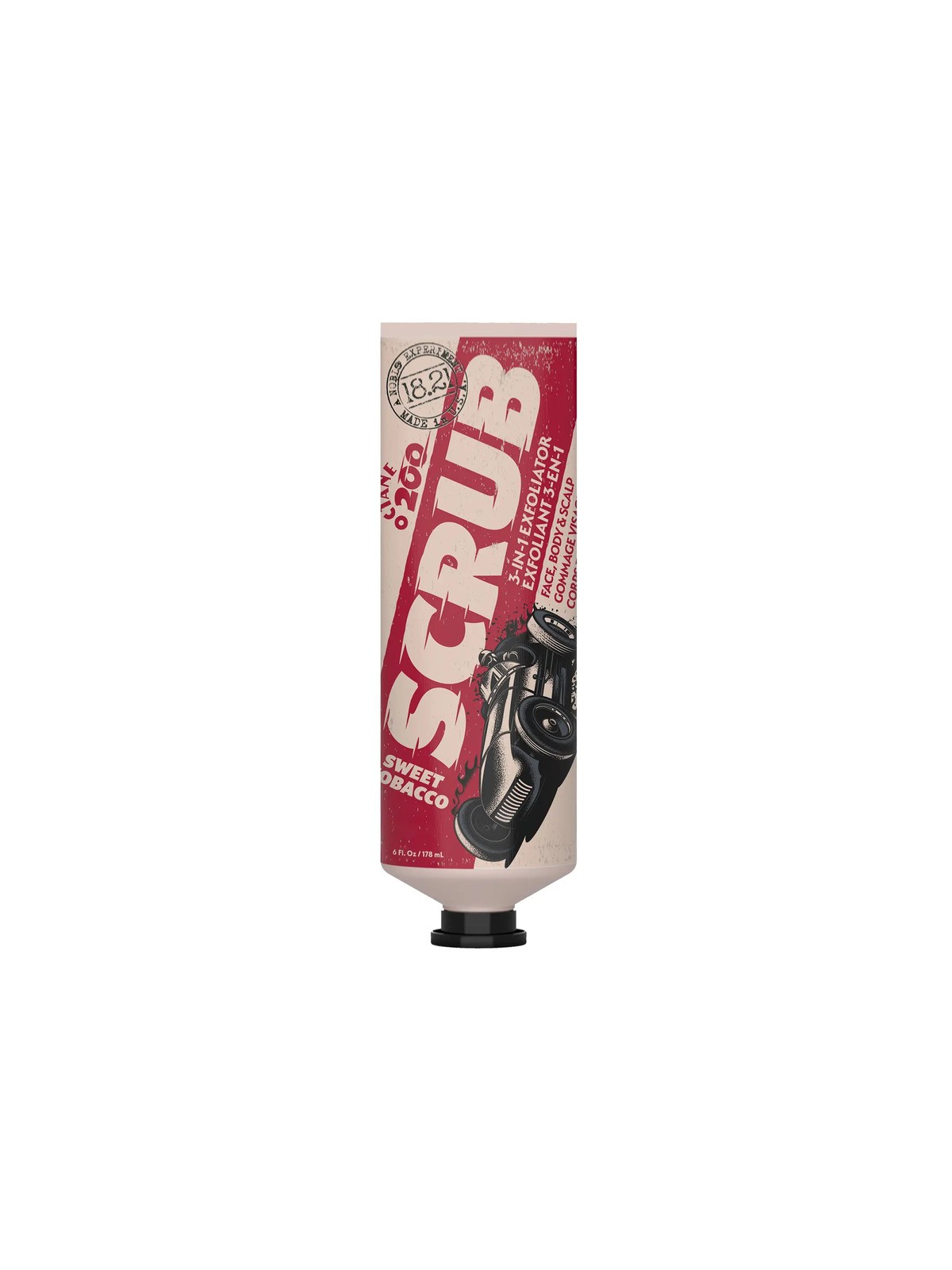 18.21 Man Made Octane 200 Scrub Sweet Tobacco - Scrub esfoliante per viso, corpo e cuoio capelluto 178ml unisex