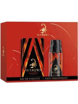 Set regalo Scorpio Inferno, eau de toilette 75ml e deodorante 150ml uomo