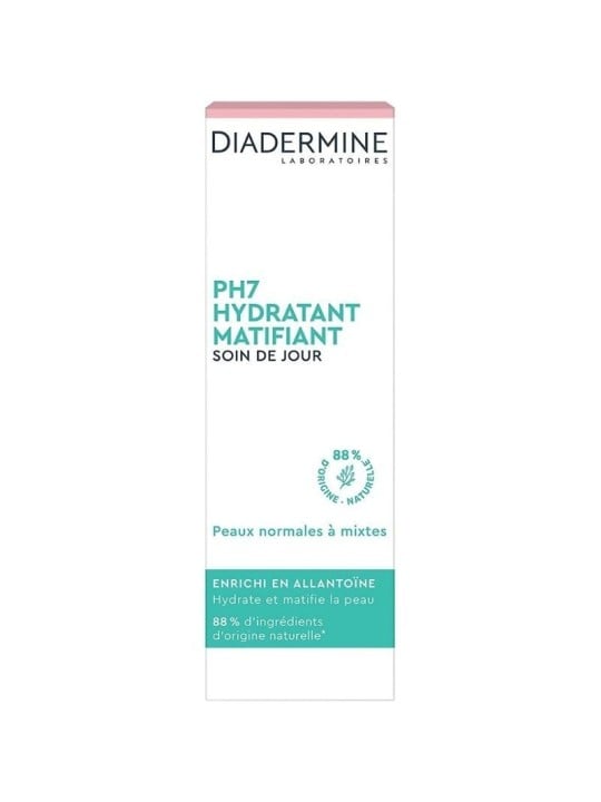 Diadermine pH7 Crema Giorno Idratante Opacizzante Tubetto - Crema viso da giorno per pelli grasse e disidratate? 50 ml donna