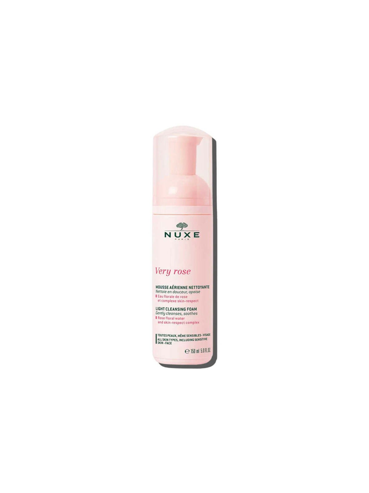 Nuxe Very Rose Light Cleansing Foam - Schiuma detergente delicata 150ml donna