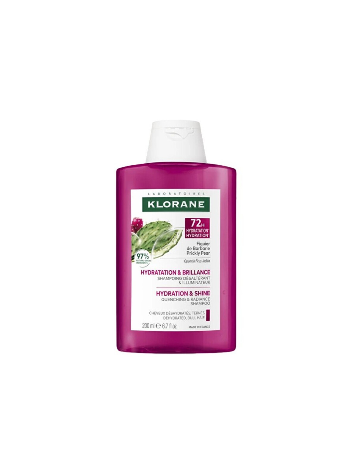 Shampoo Klorane 72H Idratazione e Lucentezza - shampoo con olivello spinoso 200ml donna
