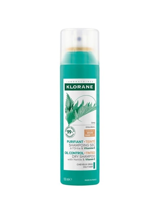 Klorane Bio Kop?iva Dry Shampoo - Shampoo secco per capelli grassi e scuri 150ml donna