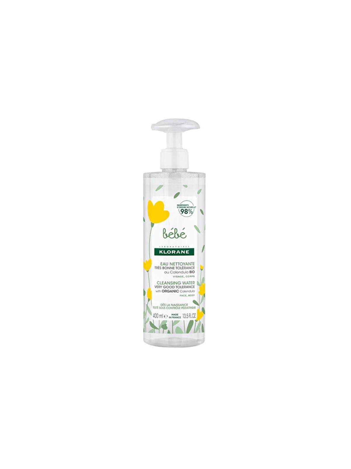 Acqua detergente Klorane - acqua detergente con miele d'api biologico 400ml donna