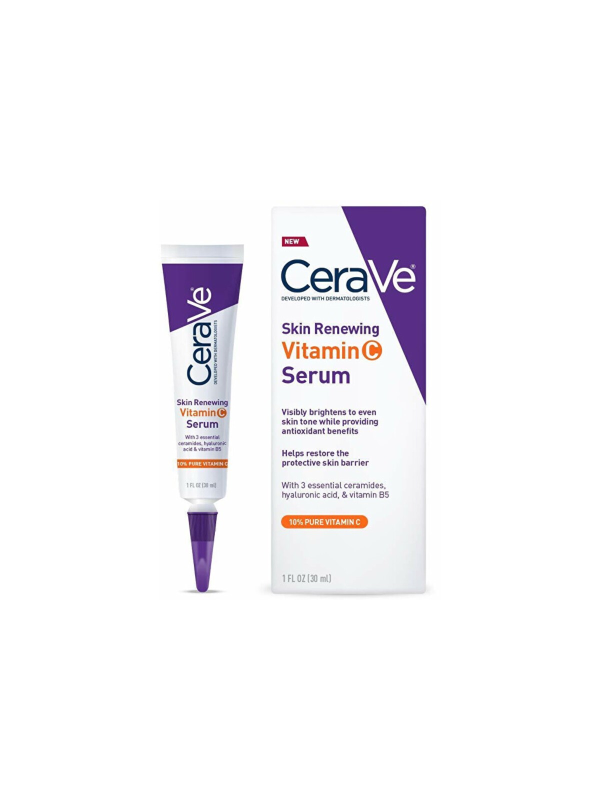 Siero viso illuminante CeraVe Skin Renewing Vitamin C Serum 30ml donna