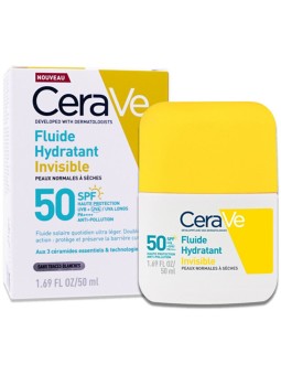 CeraVe Fluido Idratante con Protezione Solare SPF 50 - Fluido solare 50ml donna