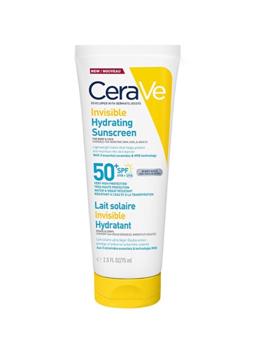 CeraVe Crema solare idratante invisibile SPF 50+ - Opalovac cream 75ml donna
