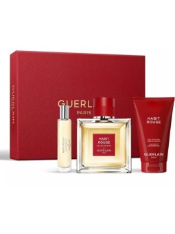 Guerlain Habit Rouge Set regalo eau de toilette 100ml, gel doccia 75ml e miniatura eau de toilette 10ml uomo