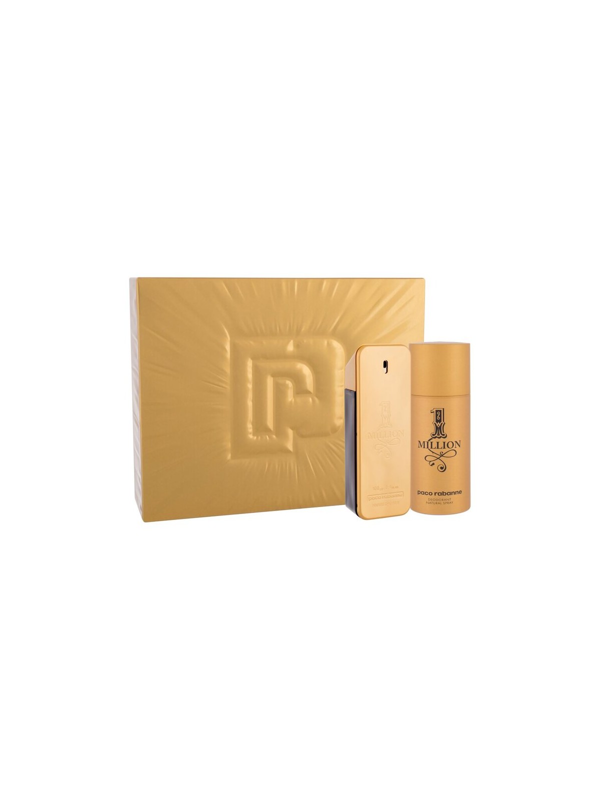 Paco Rabanne 1 Million Gift Set 100ml eau de toilette e deodorante 1 Million 150ml uomo
