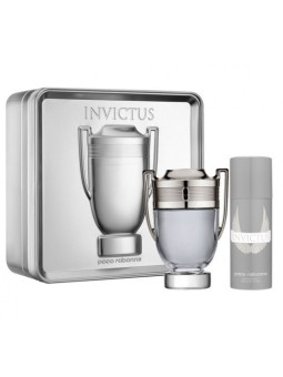 Paco Rabanne Invictus Set regalo eau de toilette 100ml e Invictus deospray 150ml uomo