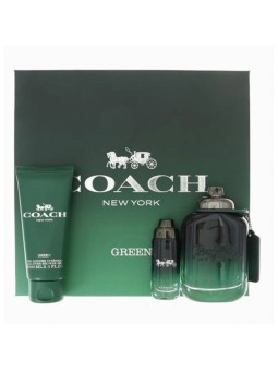 Cofanetto regalo Coach Green for Men: eau de toilette 100ml, miniatura di eau de toilette 15ml e gel doccia 100ml uomo