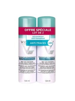 Deodorante antitraspirante Vichy 48h (2 pezzi) - Spray deodorante senza alcol con effetto 48 ore 125ml donna
