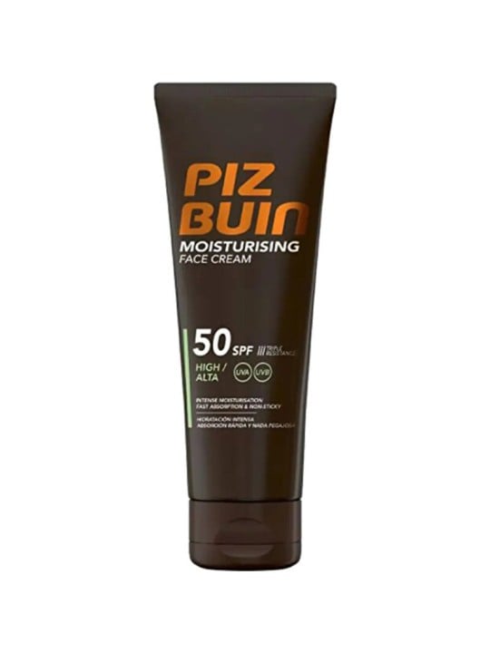 PIZ BUIN SPF 50+ Crema Viso Idratante - Protezione solare idratante per il viso 50ml donna
