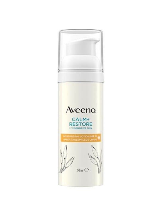 Aveeno Calm+Restore Lozione Idratante SPF 50 - Latte Idratante 50ml donna