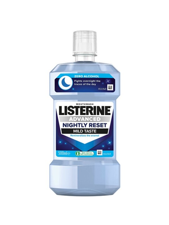 Collutorio Listerine Advanced Nightly Reset dal gusto delicato - acqua frizzante 500 ml donna