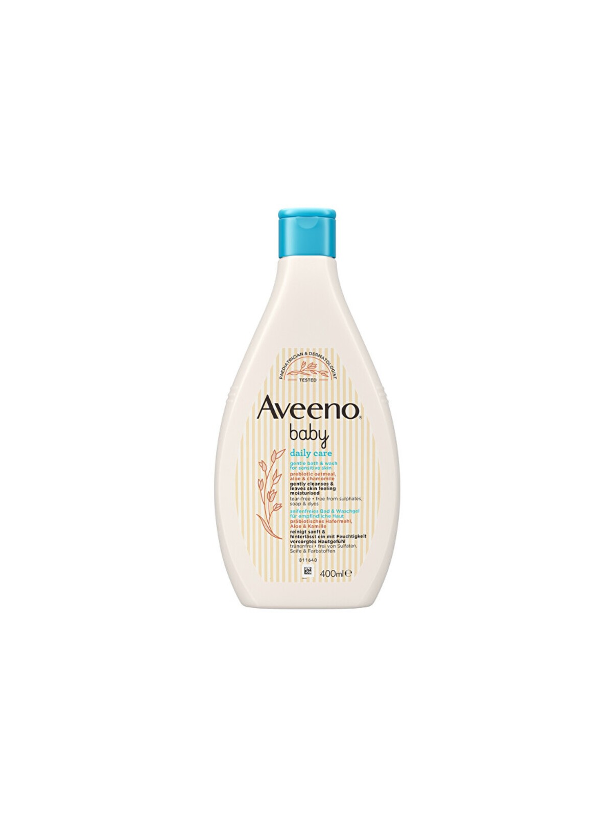 Aveeno Baby Daily Care Gentle & Bath Wash - Gel detergente delicato per il bagno e la doccia 400ml donna