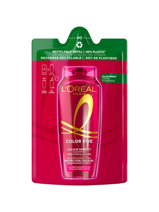 L'Oréal Professionnel Elseve Color-Vive Shampoo Protettivo - Ricarica shampoo per capelli colorati e con mèches 250ml donna