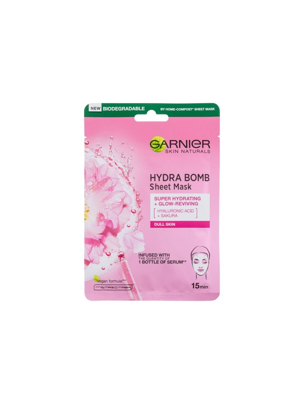 GARNIER SkinActive Moisture Bomb (Sakura) - Maschera viso 1 pezzo donna