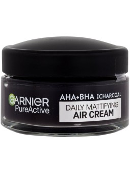 GARNIER Pure Active AHA + BHA Charcoal Daily Mattifying Air Cream 50ml donna